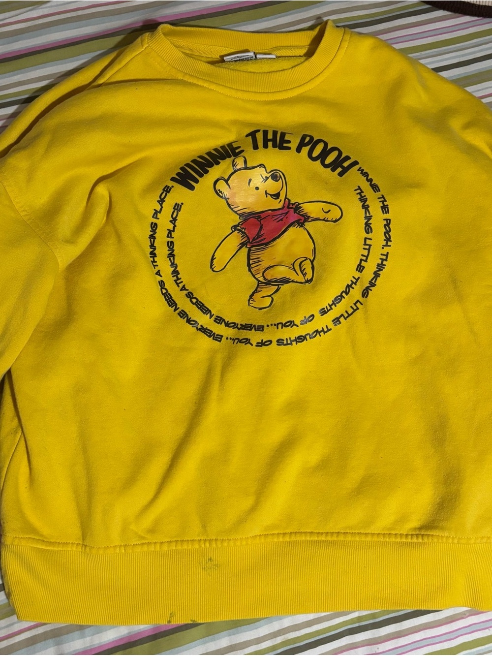 Winnie the Pooh Yellow Graphic Sweatshirt